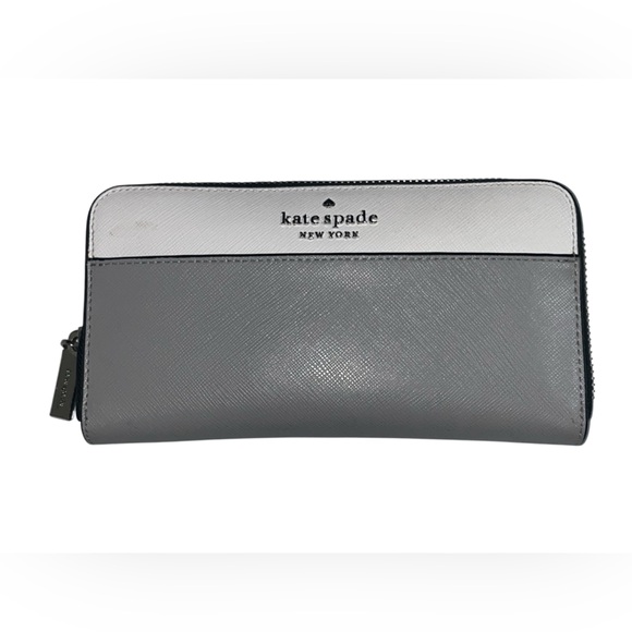 kate spade Handbags - Kate Spade Staci Colorblock Large Slim Bifold Wallet Nimbus Grey